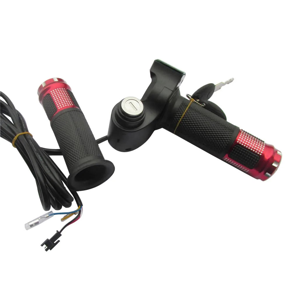 Acceleratore a torsione con alimentazione a batteria Interruttore display LCD Impugnature per manubrio per bicicletta elettrica/scooter/e-bike