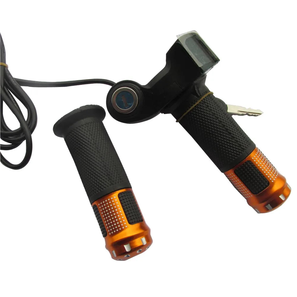 Acceleratore a torsione con alimentazione a batteria Interruttore display LCD Impugnature per manubrio per bicicletta elettrica/scooter/e-bike