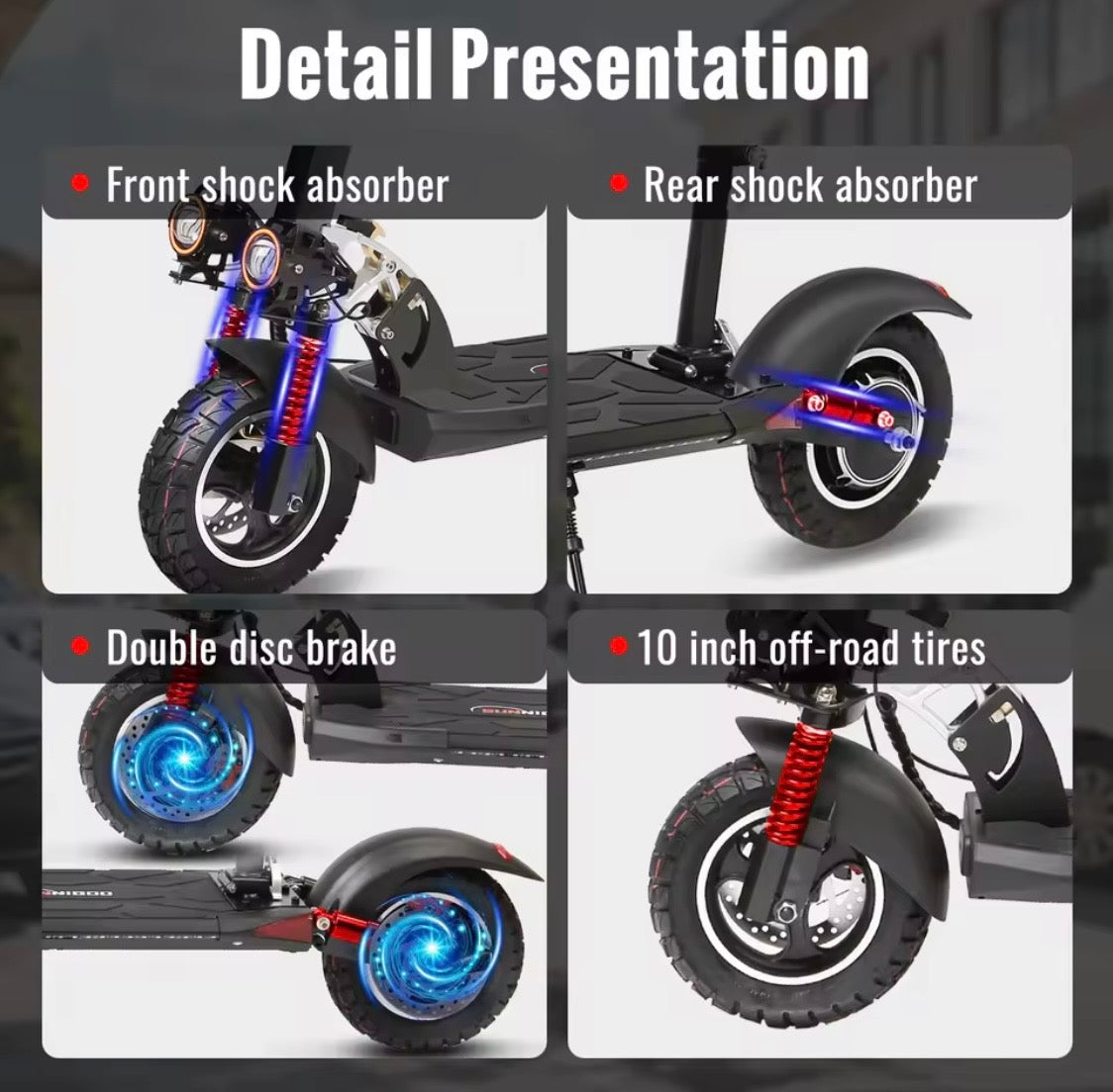 Scooter elettrico con sedile 800W Velocità massima 45-50 km/h Portata 35-55 km