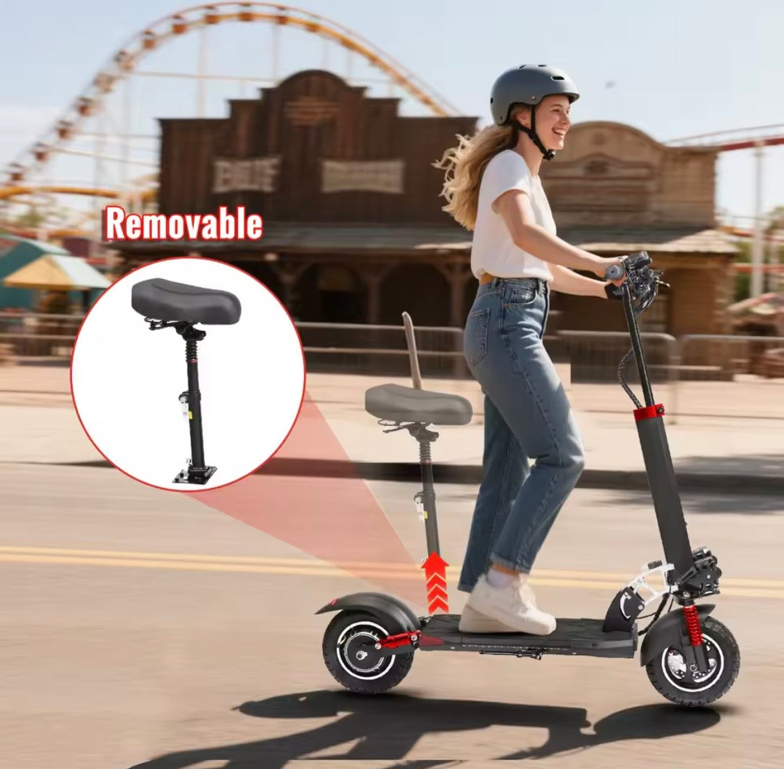 Scooter elettrico con sedile 800W Velocità massima 45-50 km/h Portata 35-55 km