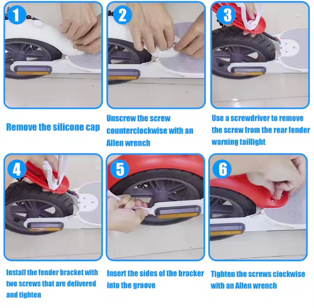 Parafango con Fanale Posteriore per xiaomi