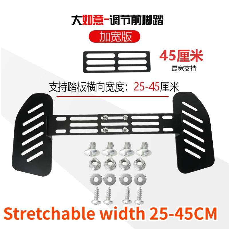 Pedale pieghevole per bici elettrica Ebike in lega di alluminio poggiapiedi pieghevole antiscivolo Accessori per biciclette elettriche scalabili