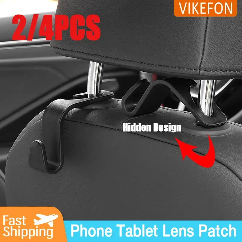 2/4Pcs Multi-functioncar gancio per poggiatesta per sedile per auto Cellulare Tablet  per Smartphone iPad Tablet….