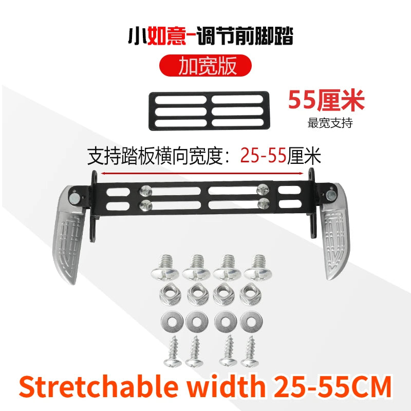 Pedale pieghevole per bici elettrica Ebike in lega di alluminio poggiapiedi pieghevole antiscivolo Accessori per biciclette elettriche scalabili